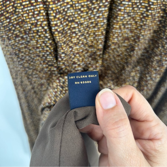 Brooks Brothers Brown Collared‎ Shirt Dress Silk Blend Sz 14 Business Casual - Picture 8 of 10